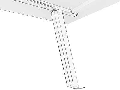 OPS-GDC Goulotte double En tôle acier pliée ép 1 mm. Dimensions: - Lg 700, 1000 ou 1200mm - Ht 101 mm - Pf 260mm Tous coloris du nuancier