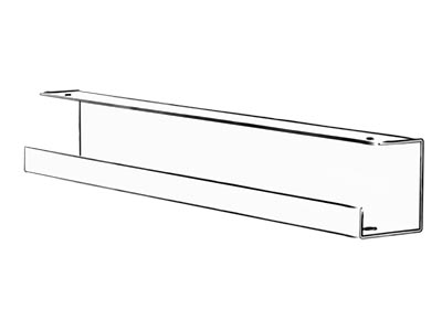 Goulotte simple pour câble En tôle acier pliée ép 1,5mm. Longueur selon le plateau. Tous coloris du nuancier